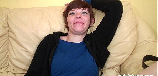 Young french redhead hard sodomized for her casting couch